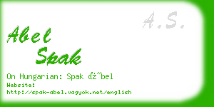 abel spak business card